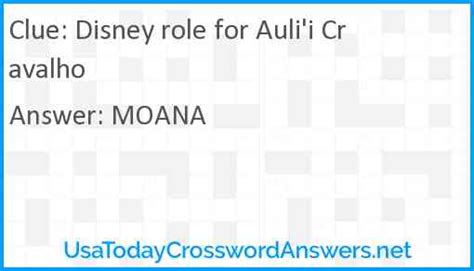 cravalho nyt|2016 title role for Auliʻi Cravalho Crossword Clue.